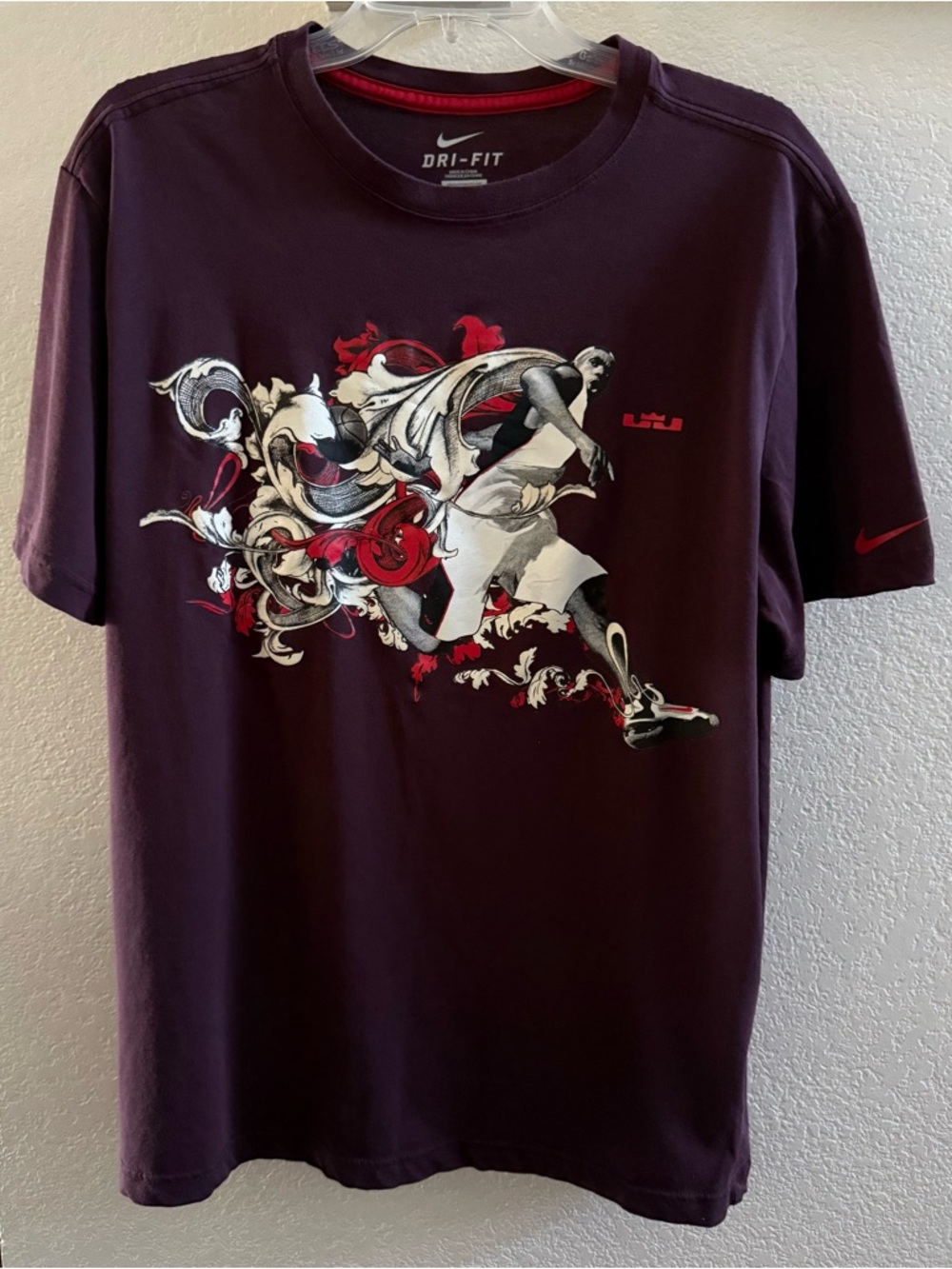 Nike Dri-FIT Men's Dark Burgundy Lebron James Graphic Performance T-Shirt